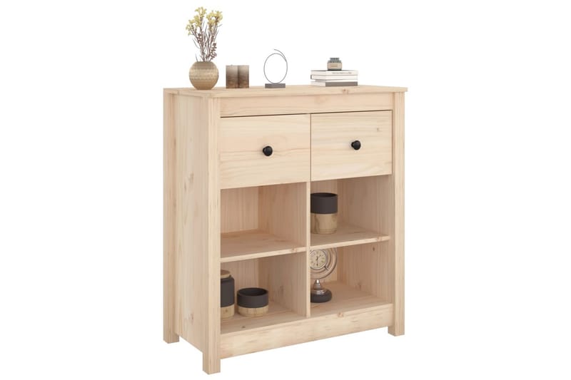 beBasic Skjenk 70x35x80 cm heltre furu - Brun - Oppbevaring - Oppbevaringsmøbler - Sideboard & skjenker