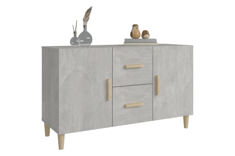 beBasic Skjenk betonggrå 100x36x60 cm konstruert tre - GrÃ¥ - Sideboard & skjenker