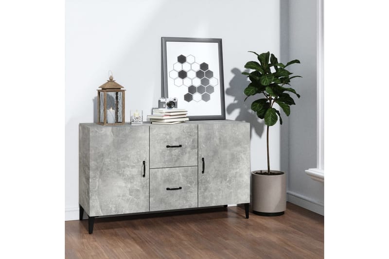 beBasic Skjenk betonggrå 100x36x60 cm konstruert tre - GrÃ¥ - Oppbevaring - Oppbevaringsmøbler - Sideboard & skjenker