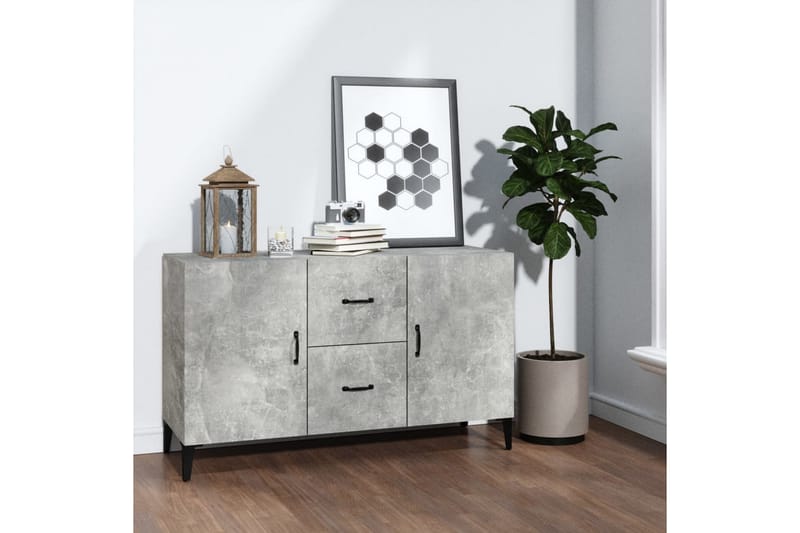 beBasic Skjenk betonggrå 100x36x60 cm konstruert tre - GrÃ¥ - Sideboard & skjenker