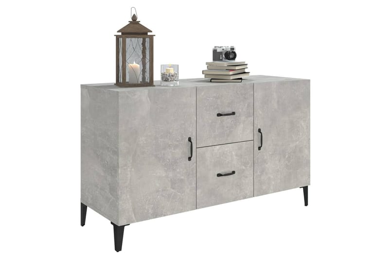 beBasic Skjenk betonggrå 100x36x60 cm konstruert tre - GrÃ¥ - Sideboard & skjenker