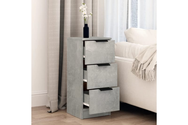 beBasic Skjenk betonggrå 30x30x70 cm konstruert tre - GrÃ¥ - Oppbevaring - Oppbevaringsmøbler - Sideboard & skjenker