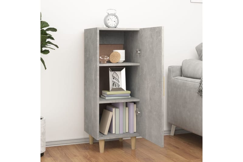 beBasic Skjenk betonggrå 34,5x34x90 cm konstruert tre - GrÃ¥ - Oppbevaring - Oppbevaringsmøbler - Sideboard & skjenker