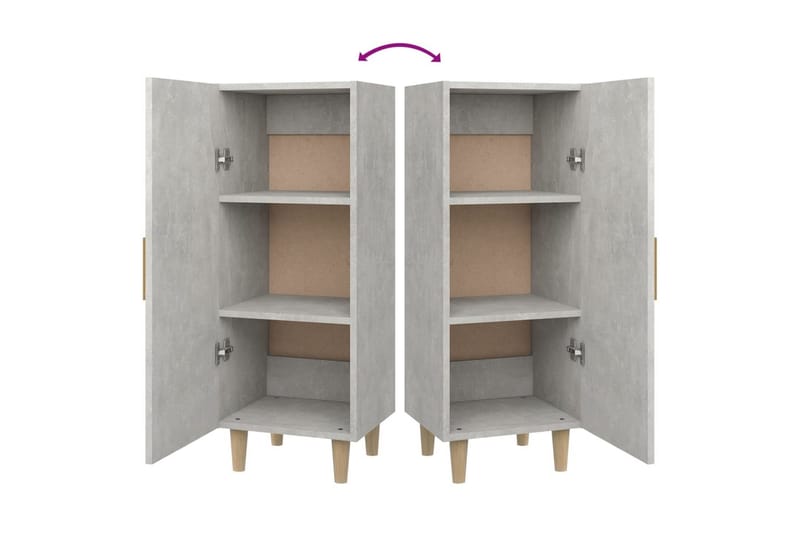 beBasic Skjenk betonggrå 34,5x34x90 cm konstruert tre - GrÃ¥ - Oppbevaring - Oppbevaringsmøbler - Sideboard & skjenker