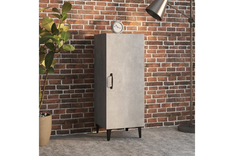 beBasic Skjenk betonggrå 34,5x34x90 cm konstruert tre - GrÃ¥ - Oppbevaring - Oppbevaringsmøbler - Sideboard & skjenker