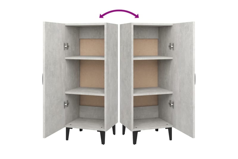 beBasic Skjenk betonggrå 34,5x34x90 cm konstruert tre - GrÃ¥ - Oppbevaring - Oppbevaringsmøbler - Sideboard & skjenker