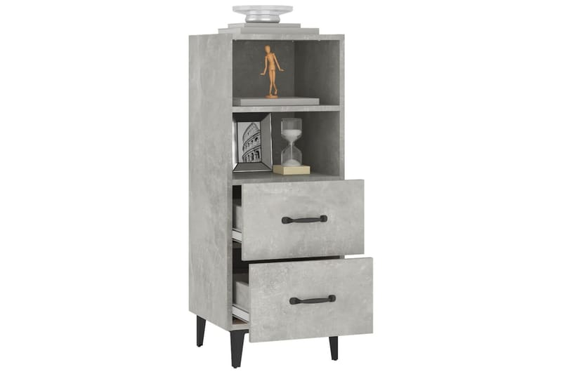 beBasic Skjenk betonggrå 34,5x34x90 cm konstruert tre - GrÃ¥ - Oppbevaring - Oppbevaringsmøbler - Sideboard & skjenker