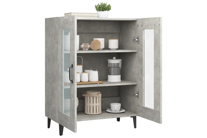 beBasic Skjenk betonggrå 69,5x34x90 cm konstruert tre - GrÃ¥ - Oppbevaring - Oppbevaringsmøbler - Sideboard & skjenker
