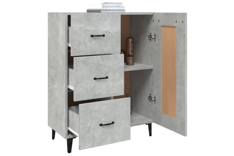 beBasic Skjenk betonggrå 69,5x34x90 cm konstruert tre - GrÃ¥ - Oppbevaring - Oppbevaringsmøbler - Sideboard & skjenker
