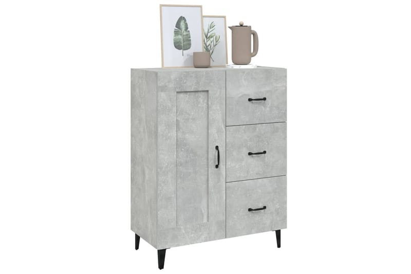 beBasic Skjenk betonggrå 69,5x34x90 cm konstruert tre - GrÃ¥ - Oppbevaring - Oppbevaringsmøbler - Sideboard & skjenker