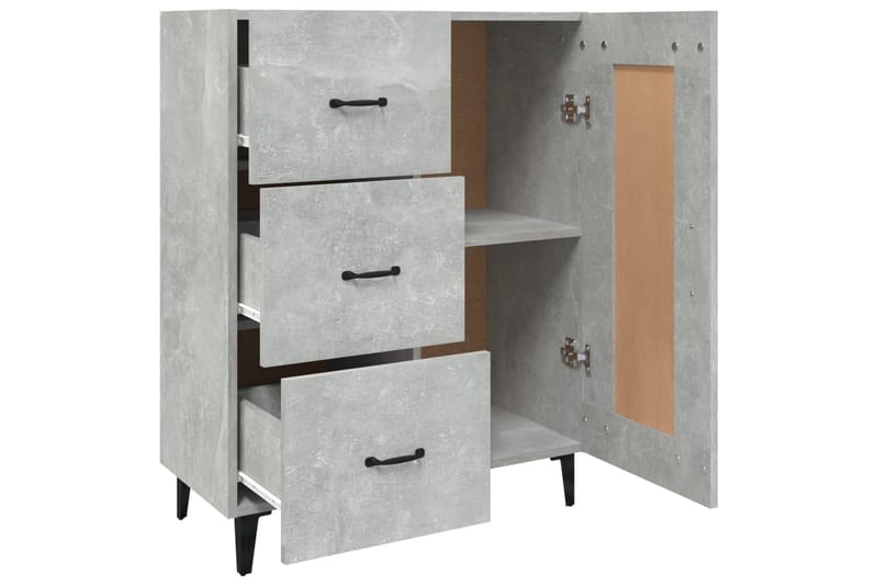 beBasic Skjenk betonggrå 69,5x34x90 cm konstruert tre - GrÃ¥ - Oppbevaring - Oppbevaringsmøbler - Sideboard & skjenker