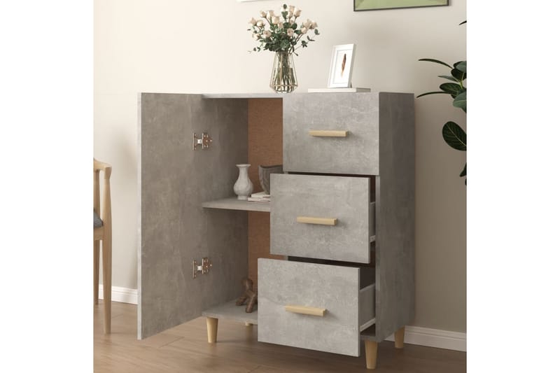beBasic Skjenk betonggrå 69,5x34x90 cm konstruert tre - GrÃ¥ - Oppbevaring - Oppbevaringsmøbler - Sideboard & skjenker