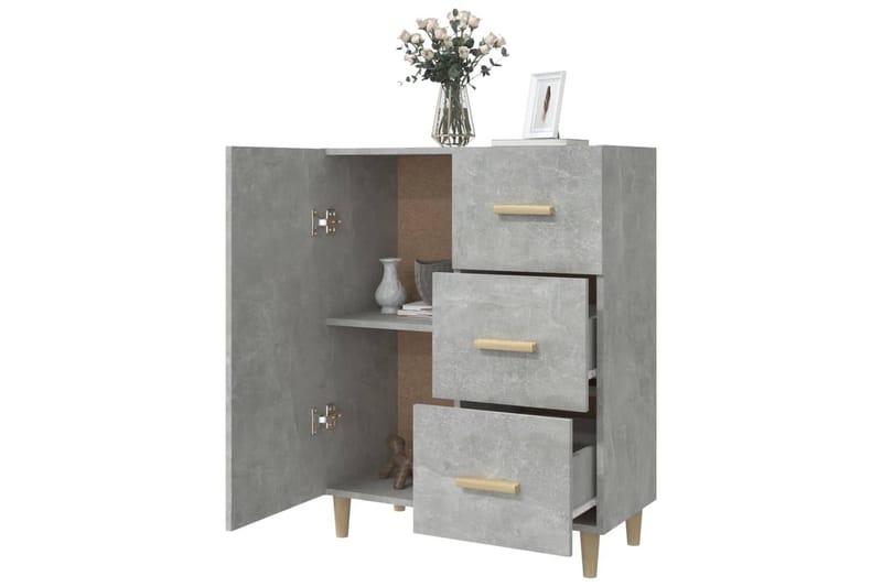 beBasic Skjenk betonggrå 69,5x34x90 cm konstruert tre - GrÃ¥ - Oppbevaring - Oppbevaringsmøbler - Sideboard & skjenker