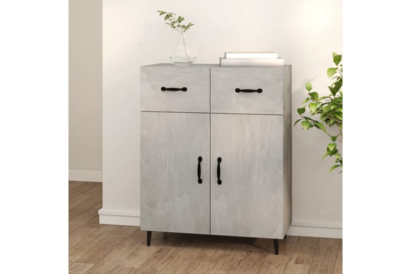 beBasic Skjenk betonggrå 69,5x34x90 cm konstruert tre - GrÃ¥ - Oppbevaring - Oppbevaringsmøbler - Sideboard & skjenker