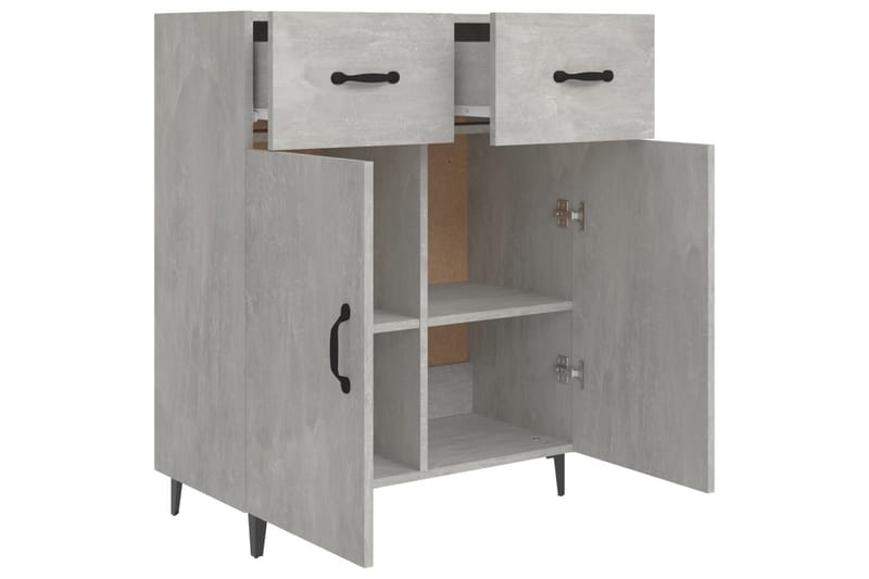 beBasic Skjenk betonggrå 69,5x34x90 cm konstruert tre - GrÃ¥ - Oppbevaring - Oppbevaringsmøbler - Sideboard & skjenker