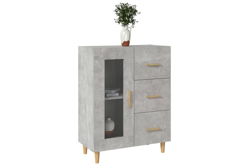 beBasic Skjenk betonggrå 69,5x34x90 cm konstruert tre - GrÃ¥ - Sideboard & skjenker