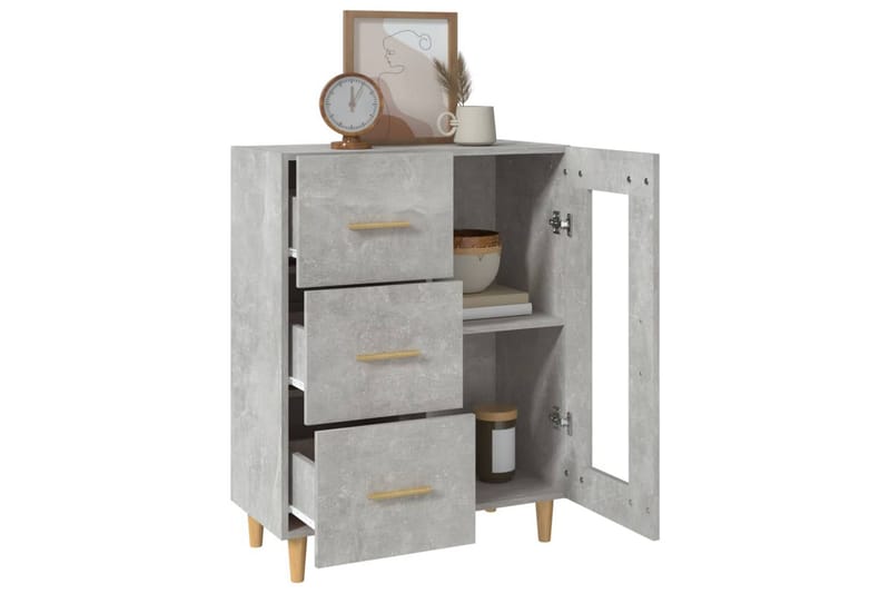 beBasic Skjenk betonggrå 69,5x34x90 cm konstruert tre - GrÃ¥ - Oppbevaring - Oppbevaringsmøbler - Sideboard & skjenker