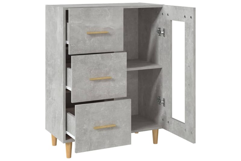 beBasic Skjenk betonggrå 69,5x34x90 cm konstruert tre - GrÃ¥ - Oppbevaring - Oppbevaringsmøbler - Sideboard & skjenker