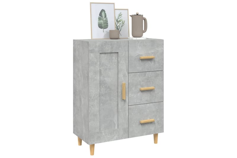 beBasic Skjenk betonggrå 69,5x34x90 cm konstruert tre - GrÃ¥ - Sideboard & skjenker