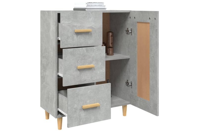 beBasic Skjenk betonggrå 69,5x34x90 cm konstruert tre - GrÃ¥ - Oppbevaring - Oppbevaringsmøbler - Sideboard & skjenker