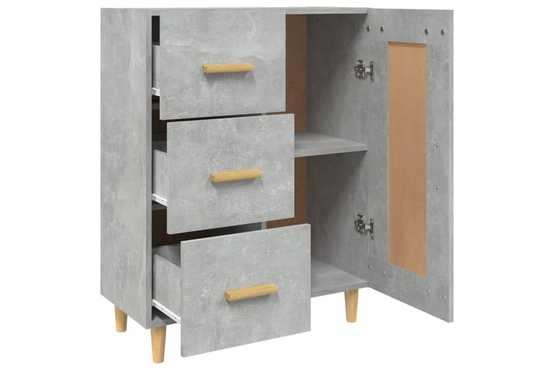 beBasic Skjenk betonggrå 69,5x34x90 cm konstruert tre - GrÃ¥ - Oppbevaring - Oppbevaringsmøbler - Sideboard & skjenker