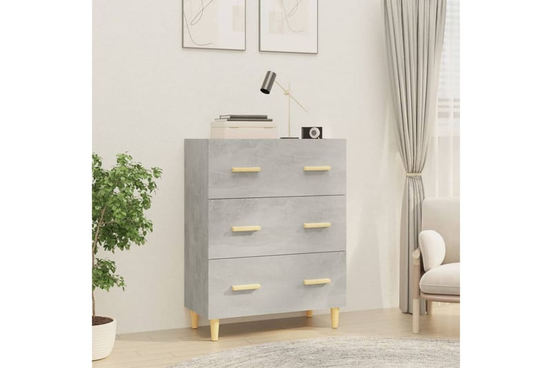 beBasic Skjenk betonggrå 70x34x90 cm konstruert tre - GrÃ¥ - Oppbevaring - Oppbevaringsmøbler - Sideboard & skjenker