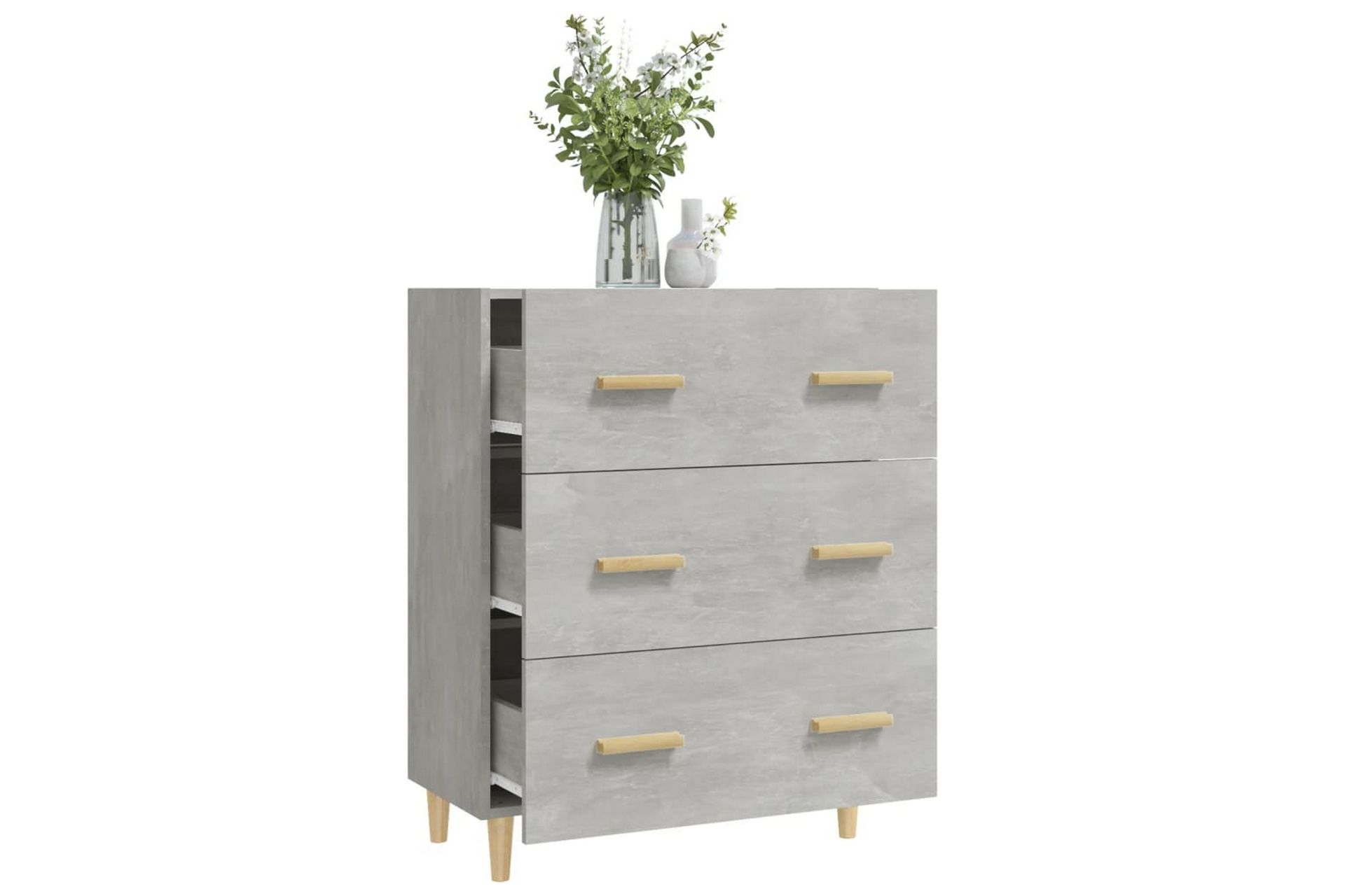 beBasic Skjenk betonggrå 70x34x90 cm konstruert tre - GrÃ¥ - Oppbevaring - Oppbevaringsmøbler - Sideboard & skjenker