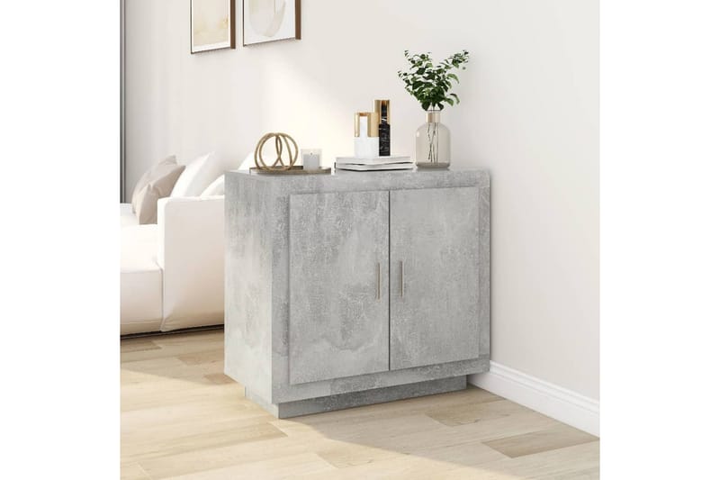 beBasic Skjenk betonggrå 80x40x75 cm konstruert tre - GrÃ¥ - Oppbevaring - Oppbevaringsmøbler - Sideboard & skjenker