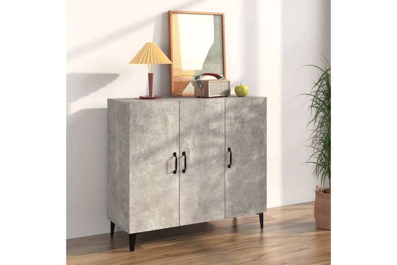 beBasic Skjenk betonggrå 90x34x80 cm konstruert tre - GrÃ¥ - Oppbevaring - Oppbevaringsmøbler - Sideboard & skjenker