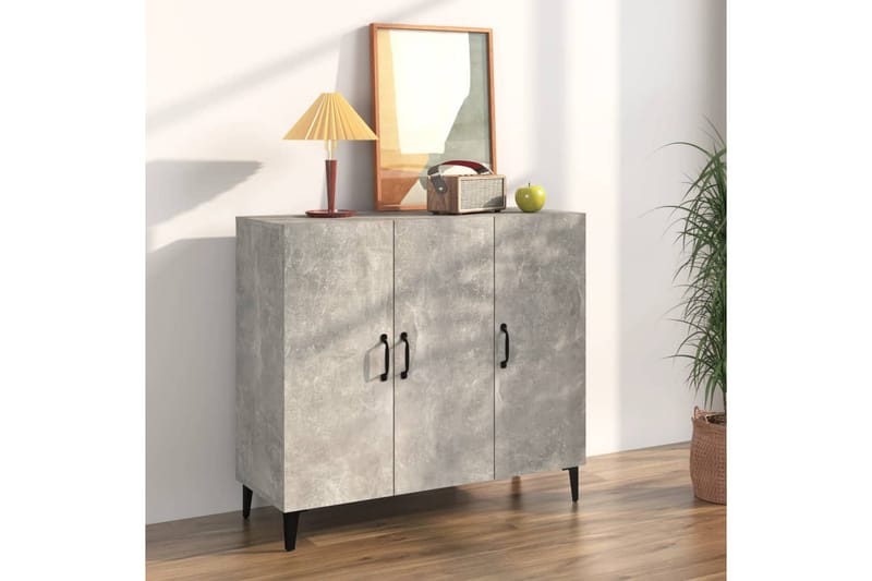 beBasic Skjenk betonggrå 90x34x80 cm konstruert tre - GrÃ¥ - Sideboard & skjenker