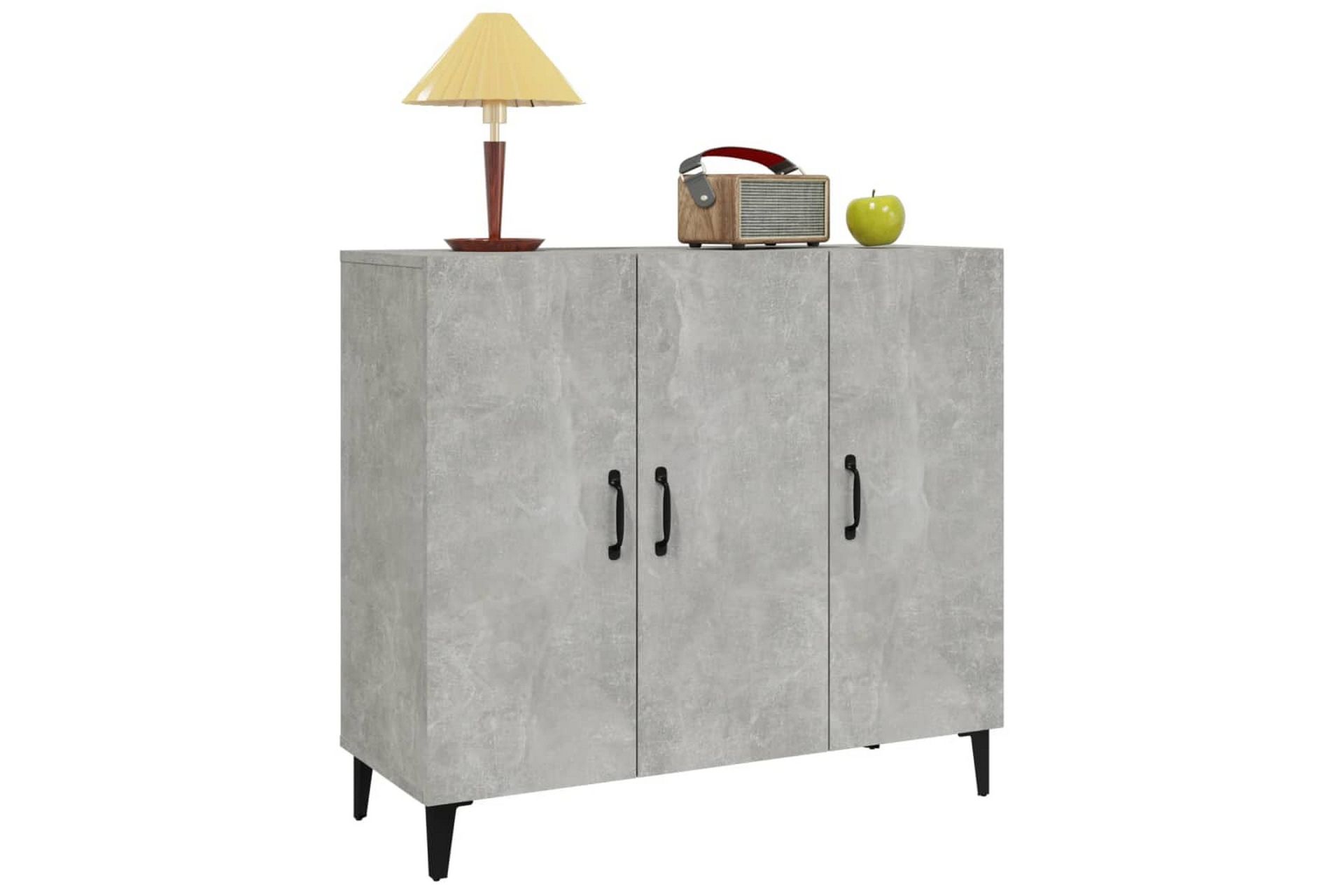 beBasic Skjenk betonggrå 90x34x80 cm konstruert tre - GrÃ¥ - Oppbevaring - Oppbevaringsmøbler - Sideboard & skjenker