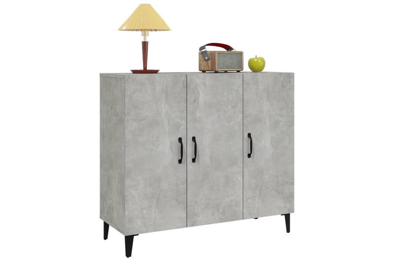 beBasic Skjenk betonggrå 90x34x80 cm konstruert tre - GrÃ¥ - Sideboard & skjenker