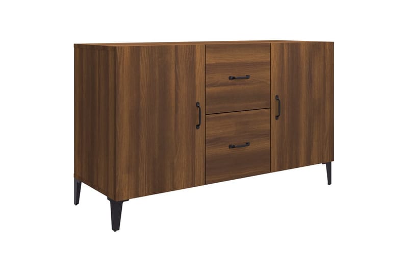 beBasic Skjenk brun eik 100x36x60 cm konstruert tre - Brun - Oppbevaring - Oppbevaringsmøbler - Sideboard & skjenker