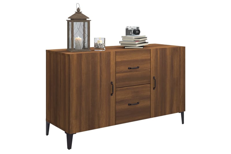 beBasic Skjenk brun eik 100x36x60 cm konstruert tre - Brun - Oppbevaring - Oppbevaringsmøbler - Sideboard & skjenker