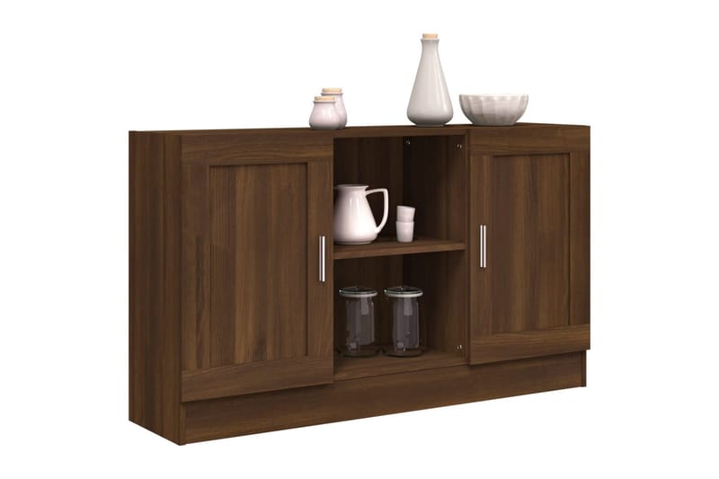 beBasic Skjenk brun eik 120x30,5x70 cm konstruert tre - Brun - Oppbevaring - Oppbevaringsmøbler - Sideboard & skjenker