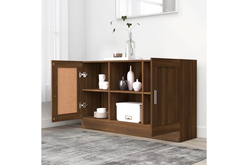 beBasic Skjenk brun eik 120x30,5x70 cm konstruert tre - Brun - Oppbevaring - Oppbevaringsmøbler - Sideboard & skjenker