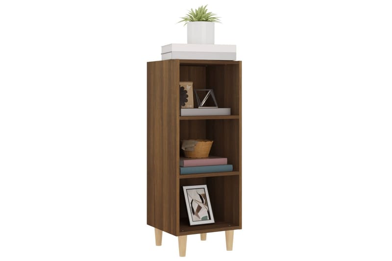 beBasic Skjenk brun eik 34,5x32,5x90 cm konstruert tre - Brun - Sideboard & skjenker