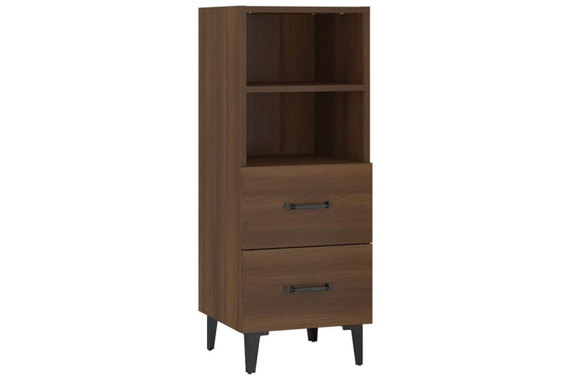 beBasic Skjenk brun eik 34,5x34x90 cm konstruert tre - Brun - Sideboard & skjenker