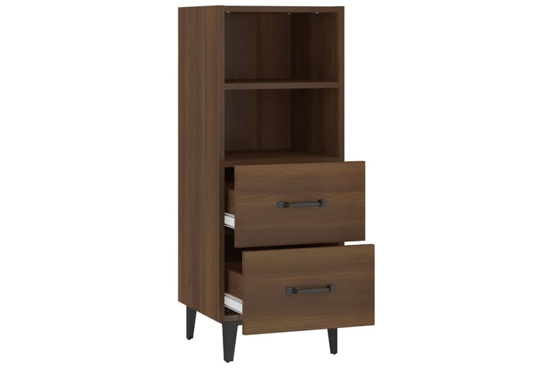 beBasic Skjenk brun eik 34,5x34x90 cm konstruert tre - Brun - Oppbevaring - Oppbevaringsmøbler - Sideboard & skjenker