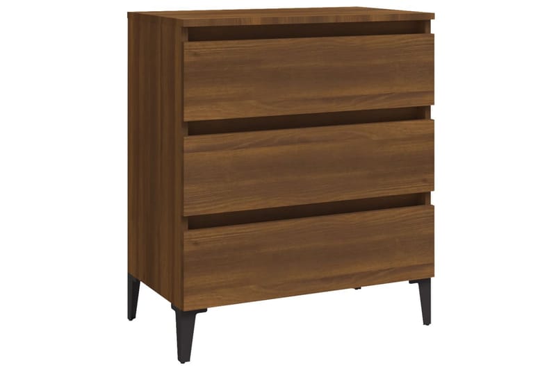 beBasic Skjenk brun eik 60x35x69 cm konstruert tre - Brun - Sideboard & skjenker