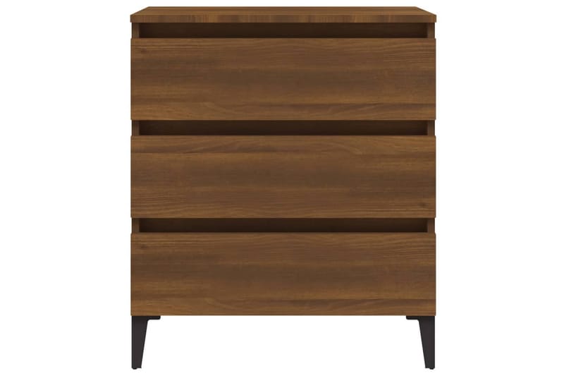 beBasic Skjenk brun eik 60x35x69 cm konstruert tre - Brun - Sideboard & skjenker