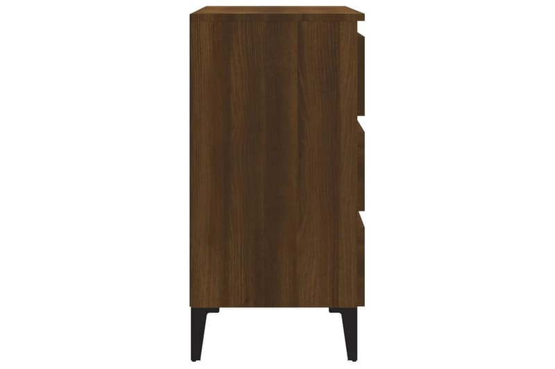 beBasic Skjenk brun eik 60x35x69 cm konstruert tre - Brun - Sideboard & skjenker