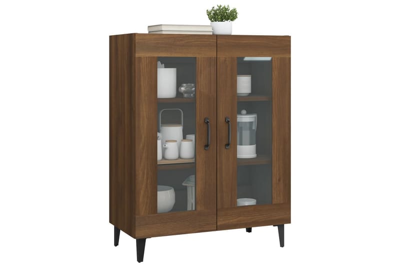 beBasic Skjenk brun eik 69,5x34x90 cm konstruert tre - Brun - Oppbevaring - Oppbevaringsmøbler - Sideboard & skjenker