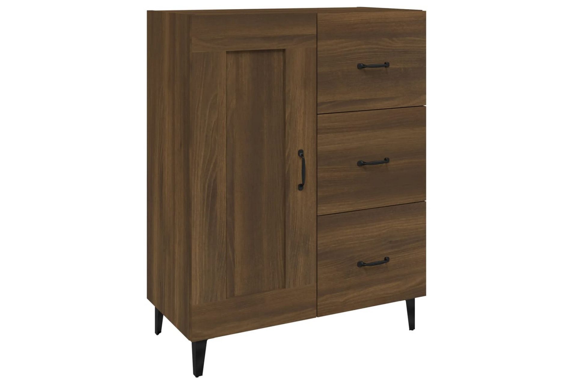 beBasic Skjenk brun eik 69,5x34x90 cm konstruert tre - Brun - Oppbevaring - Oppbevaringsmøbler - Sideboard & skjenker