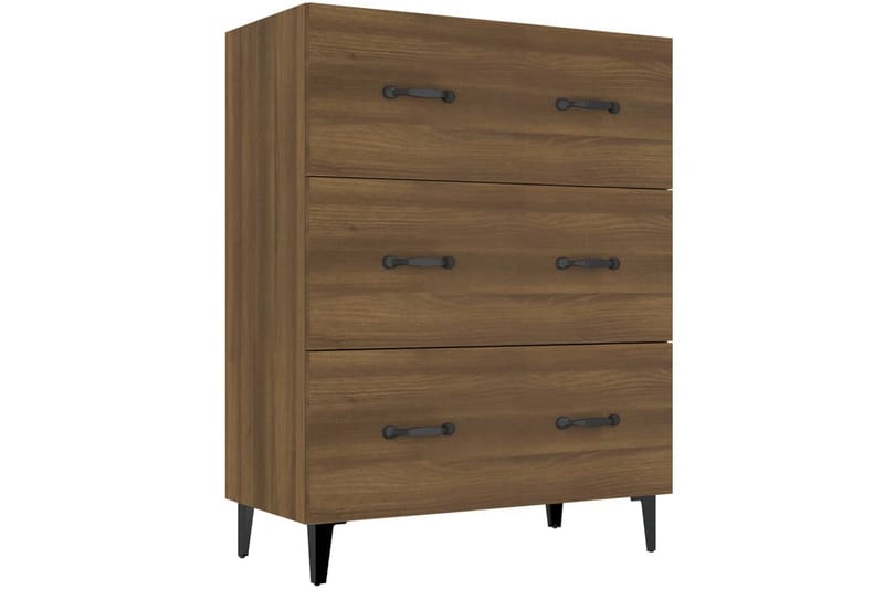beBasic Skjenk brun eik 69,5x34x90 cm konstruert tre - Brun - Oppbevaring - Oppbevaringsmøbler - Sideboard & skjenker