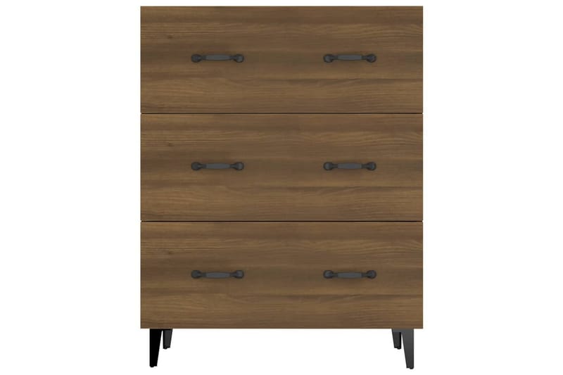beBasic Skjenk brun eik 69,5x34x90 cm konstruert tre - Brun - Oppbevaring - Oppbevaringsmøbler - Sideboard & skjenker