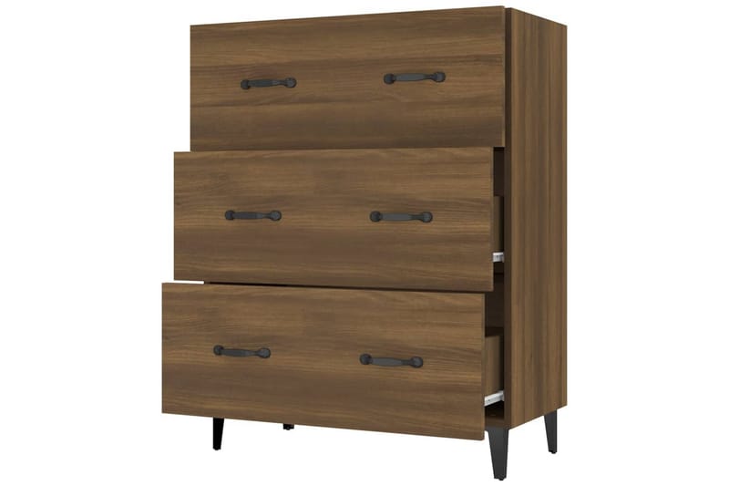 beBasic Skjenk brun eik 69,5x34x90 cm konstruert tre - Brun - Oppbevaring - Oppbevaringsmøbler - Sideboard & skjenker