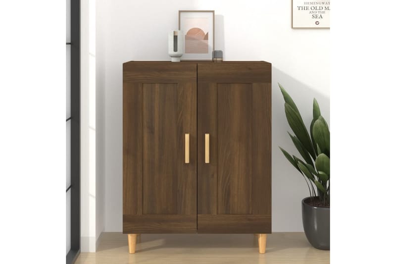 beBasic Skjenk brun eik 69,5x34x90 cm konstruert tre - Brun - Sideboard & skjenker