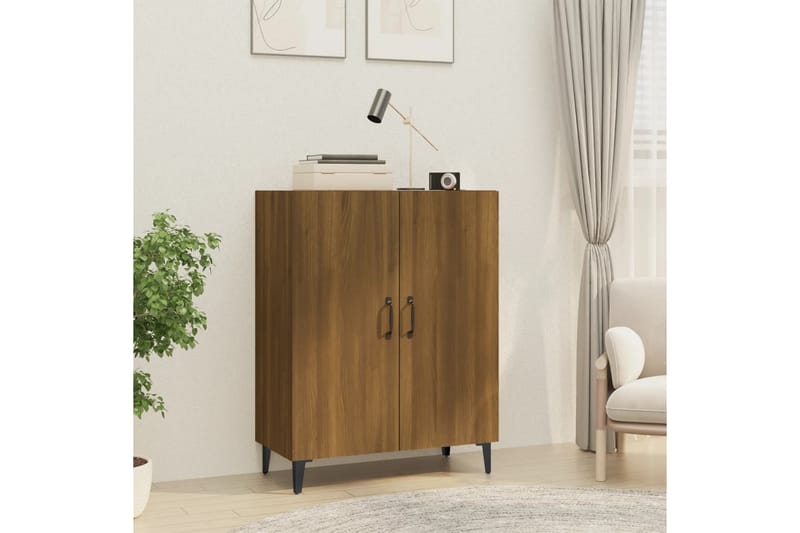 beBasic Skjenk brun eik 70x34x90 cm konstruert tre - Brun - Oppbevaring - Oppbevaringsmøbler - Sideboard & skjenker