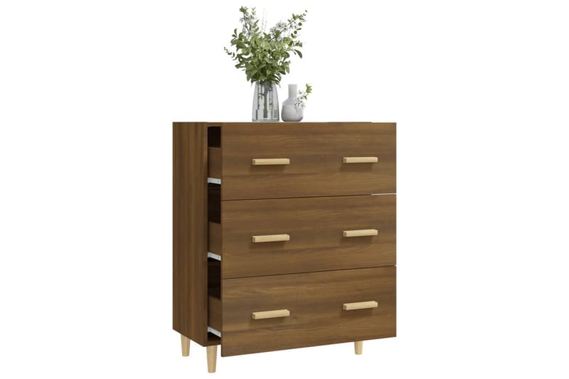 beBasic Skjenk brun eik 70x34x90 cm konstruert tre - Brun - Oppbevaring - Oppbevaringsmøbler - Sideboard & skjenker